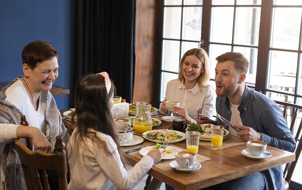 Pranzo della domenica in famiglia.