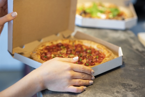 Pizza d'asporto.